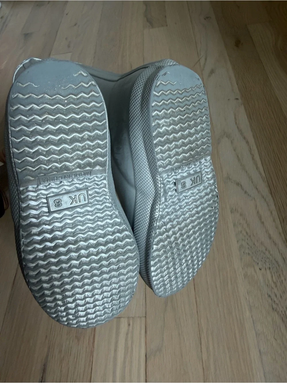 Hunter kids rain boots metallic shimmer silver size 9